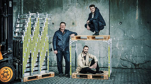 A picture of SpaceInvader’s founders: Jesper Rølund, Steen Frederiksen and Mads Klie-Holde.