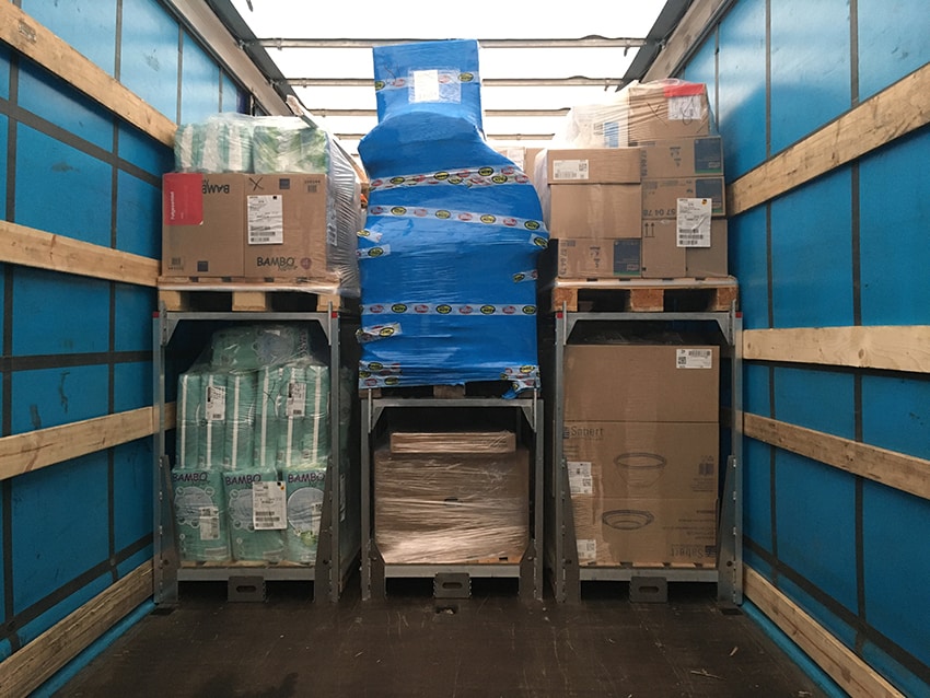 SpaceInvader optimizes various pallet heights. Here is seen pallet heights of 80 120 160 cm.